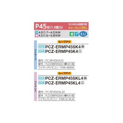 画像2: 三菱 PCZ-ERMP45K4 業務用エアコン 天吊 スリムER 標準シングル P45形 1.8馬力 三相 200V ワイヤード ♪∀