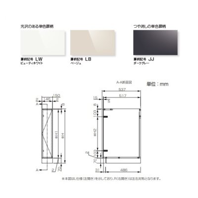 画像2: パナソニック食洗器部材 AD-NPC1D(R/L)80 幅15cmサイドキャビネット ディープタイプ・ドア（フル）面材型専用 R/Lタイプ キッチン高さ80cm対応