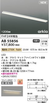 コイズミ照明 AB55856 ブラケットライト 1206mm 非調光 電球色 直付・壁付取付 スイッチ付 マットファインホワイト