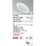 コイズミ照明　AD7313W50　ダウンライト 埋込穴φ150 調光 調光器別売 LED一体型 昼白色 防雨・防湿型 高気密SB 傾斜 ウォールウォッシャー ファインホワイト