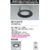 コイズミ照明　AE51247E　リニューアルプレート φ150 屋内屋外仕様 φ125ダウンライト用 ブラック