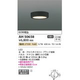 コイズミ照明　AH50658　小型シーリング LED一体型 非調光 電球色 直・壁取付 傾斜天井対応 ブラック