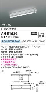 コイズミ照明　AH51629(ランプ同梱)　ベースライト 非調光 直管形LED 昼白色 電源内蔵