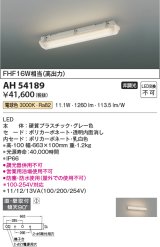 コイズミ照明　AH54189　ベースライト 非調光 LED一体型 電球色 直付・壁付取付 グレー