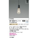 コイズミ照明　AP49031L　LEDペンダント LED付 電球色 プラグ 白熱球40W相当 マットブラック スライドコンセント取付 [♭]