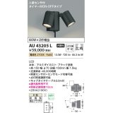 コイズミ照明　AU43205L　アウトドアスポットライト 人感センサ タイマー付ON-OFF 白熱球60W×2灯相当 LED一体型 電球色 防雨 黒