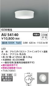 コイズミ照明 AU54140 アウトドアライト 非調光 LED一体型 昼白色 防雨・防湿型 直付・壁付取付 ファインホワイト