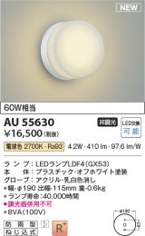 コイズミ照明 AU55630 アウトドアライト ポーチ灯 非調光 電球色 防雨型 オフホワイト