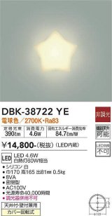 大光電機(DAIKO)　DBK-38722YE　ブラケット 非調光 電球色