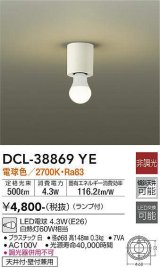 大光電機(DAIKO)　DCL-38869YE　シーリングライト 天井・壁付兼用 小型 非調光 LED電球 ランプ付 電球色 [♭]