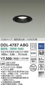 大光電機(DAIKO)　DDL-4787ABG　高天井用ダウンライト LED内蔵 調光(調光器別売) 温白色 COBタイプ 高気密SB形 H3500用 防雨形 埋込穴φ100 ブラック