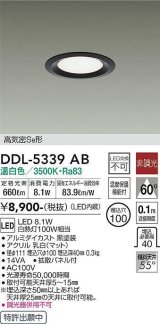 大光電機(DAIKO)　DDL-5339AB　ダウンライト LED内蔵 非調光 温白色 温度保護機能付 ブラック