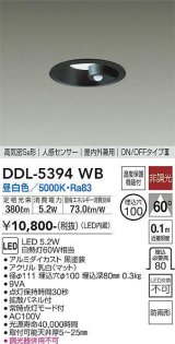 大光電機(DAIKO)　DDL-5394WB　ダウンライト LED内蔵 非調光 昼白色 高気密SB形 人感センサー ON/OFFタイプ 防雨形 埋込穴φ100 ブラック