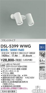 大光電機(DAIKO)　DSL-5399WWG　スポットライト LED内蔵 調光(調光器別売) 昼白色 配光30° フランジタイプ ホワイト