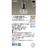 パナソニック LGB15813(ランプ同梱包) ペンダント LED(電球色) 天井吊下型 直付タイプ ガラスセード LED電球交換型 ブラック