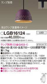 パナソニック　LGB16124　ペンダント LED ランプ別売（口金GX53-1) 吊下型 鉄鋳物セードタイプ ダクトタイプ パープル