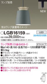 パナソニック LGB16159 ペンダント LED ランプ別売 本体のみ 配線ダクト取付型 ダクトタイプ アルミセード グリーン