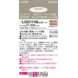 パナソニック　LGD1118LLB1　ダウンライト 天井埋込型 LED(電球色) 美ルック 拡散マイルド配光 調光(ライコン別売) スピーカー付 埋込穴φ100 ホワイト