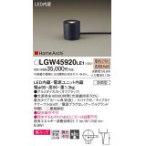 パナソニック LGW45920LE1 ガーデンライト 据置取付型 LED(電球色) 集光36度・スパイク付 防雨型 オフブラック