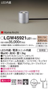 パナソニック LGW45921LE1 ガーデンライト 据置取付型 LED(電球色) 集光36度・スパイク付 防雨型 シルバーメタリック