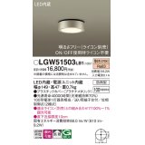 パナソニック　LGW51503LB1　ダウンシーリング 天井直付型 LED(電球色) 拡散 防雨型 調光(ライコン別売) プラチナメタリック