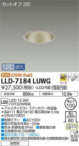 大光電機(DAIKO) LLD-7184LUWG ダウンライト 埋込穴φ100 位相調光(調光器別売) 電球色 ビーム角40度 防雨形 ステンカラー