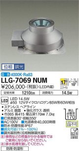 大光電機(DAIKO) LLG-7069NUM アウトドアライト グランドライト 位相調光(調光器別売) 白色 ビーム角17度 中角形 防雨・防湿形 ステンカラー