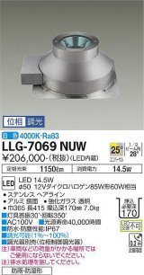 大光電機(DAIKO) LLG-7069NUW アウトドアライト グランドライト 位相調光(調光器別売) 白色 ビーム角25度 広角形 防雨・防湿形 ステンカラー