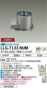 大光電機(DAIKO) LLG-7133NUM アウトドアライト グランドライト 非調光 白色 ビーム角18度 中角形 防雨・防湿形 ステンカラー