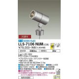 大光電機(DAIKO) LLS-7106NUM スポットライト 非調光 白色 灯具本体 ビーム角18度 防雨・防湿形 ステンカラー