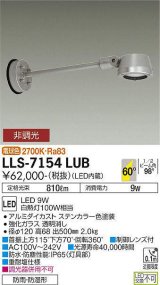 大光電機(DAIKO) LLS-7154LUB スポットライト 非調光 電球色 フラット ビーム角60度 500mmロングアームタイプ 超広角形 防雨・防湿形 ステンカラー