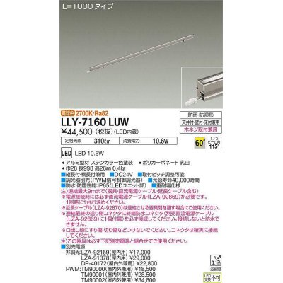 画像1: 大光電機(DAIKO) LLY-7160LUW アウトドアライト 間接照明 L=1000 電球色 ビーム角60度 DC24V専用 防雨・防湿形 電源別売 ステンカラー