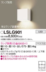 パナソニック　LSLG901　ブラケット 壁直付型 LED 上下面カバー付 (非密閉) ランプ別売 (口金GX53-1) ホワイト