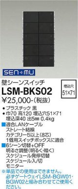 大光電機(DAIKO) LSM-BKS02 部材 埋込穴□51×71 壁シーンスイッチ ブラック