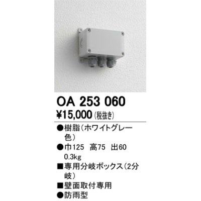 画像1: 12V演出照明シリーズ オーデリック　OA253060　エクステリアLED専用接続ボックス