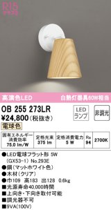 オーデリック　OB255273LR(ランプ別梱)　ブラケットライト 非調光 LEDランプ 電球色 クリア