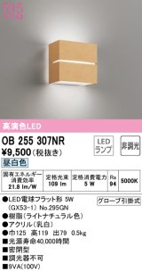 オーデリック　OB255307NR(ランプ別梱)　ブラケットライト 非調光 LEDランプ 昼白色 ナチュラル