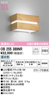 オーデリック OB255389NR(ランプ別梱) ブラケットライト 非調光 LED 昼白色 高演色LED R15 ナチュラル