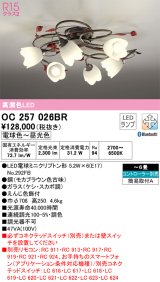 オーデリック　OC257026BR　シャンデリア 6畳 調光 調色 Bluetooth コントローラー別売 LEDランプ 電球色〜昼光色