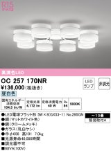 オーデリック　OC257170NR(ランプ別梱)　シャンデリア 10畳 非調光 LEDランプ 昼白色 マットホワイト