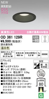 オーデリック OD361129R ダウンライト 埋込穴φ100 調光(調光器別売) LED一体型 温白色 高演色LED R15 浅型 ブラック