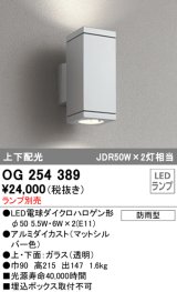 照明器具 オーデリック　OG254389　エクステリアポーチライト LED 上下配光 電球色タイプ ランプ別売