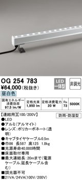 オーデリック　OG254783　間接照明 LED一体型 非調光 昼白色 防雨・防湿型 L600タイプ