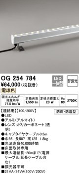 オーデリック　OG254784　間接照明 LED一体型 非調光 電球色 防雨・防湿型 L600タイプ