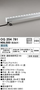 オーデリック　OG254791　間接照明 LED一体型 非調光 昼白色 防雨・防湿型 L1200タイプ