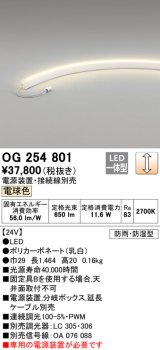 オーデリック　OG254801　間接照明 LED一体型 調光 電球色 防雨・防湿型 電源装置・接続線別売 乳白