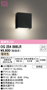 【納期未定】【数量限定特価】オーデリック　OG254866LR(ランプ別梱)　エクステリア ポーチライト LEDランプ 電球色 防雨型 ブラック ￡