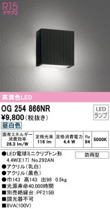 オーデリック　OG254866NR(ランプ別梱)　エクステリア ポーチライト LEDランプ 昼白色 防雨型 ブラック