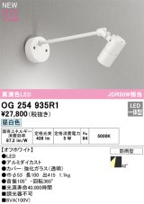 オーデリック OG254935R1 エクステリア スポットライト LED一体型 昼白色 高演色LED R15 防雨型 オフホワイト