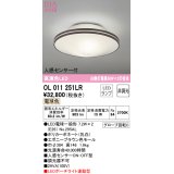 オーデリック　OL011251LR(ランプ別梱)　シーリングライト 非調光 LEDランプ 電球色 人感センサー付 エボニーブラウン